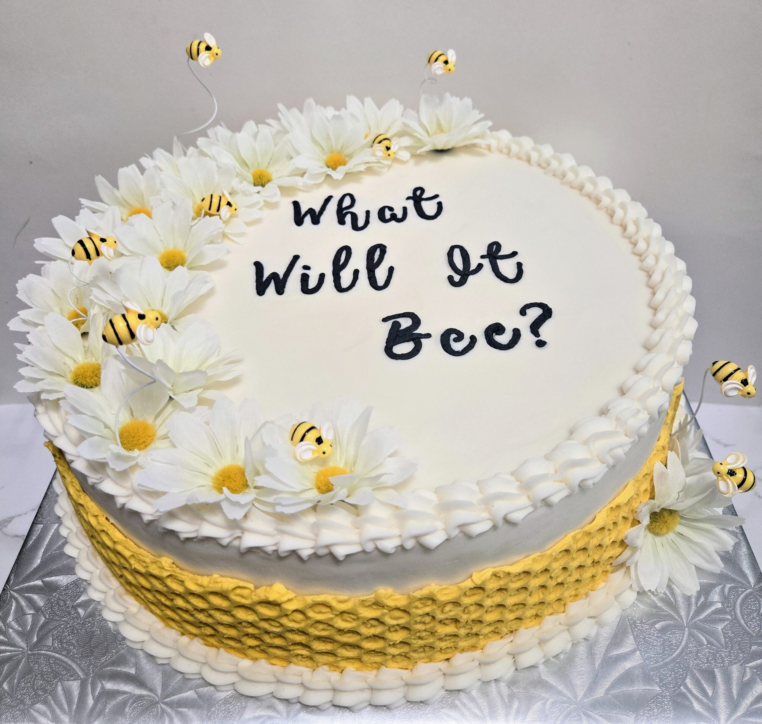 Gender Reveal, What Will it Bee Cake